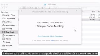 Csatlakozás a Zoom találkozóhoz